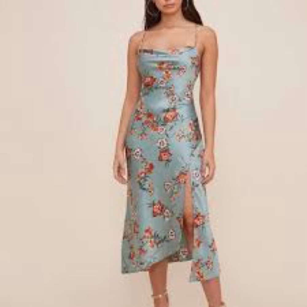 ASTR the Label Gaia Floral Midi Slip Dress